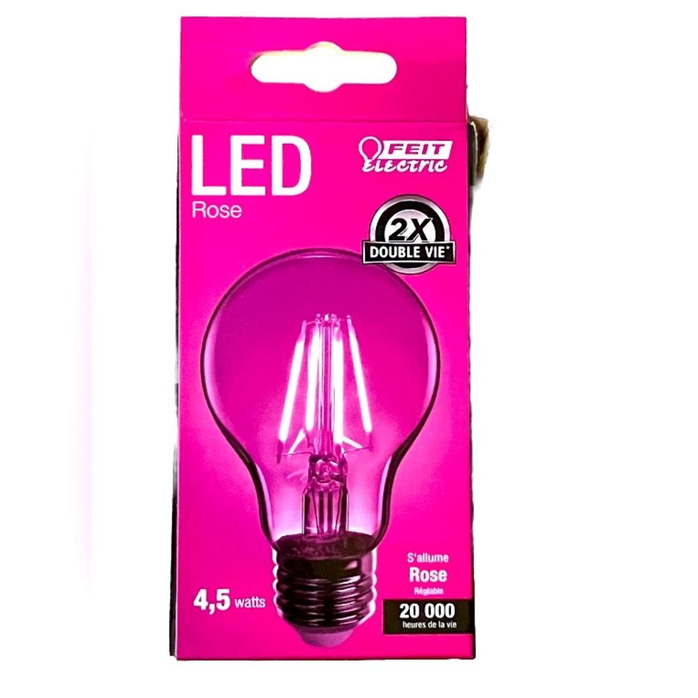 Sexy Pink Rose LED 
Light Bulb A19 4.5 Watts 20,000 Life Hours NEW in Box